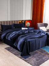 [Azul Oscuro] SilkSilky-ES 22Momme Juego de ropa de cama 003