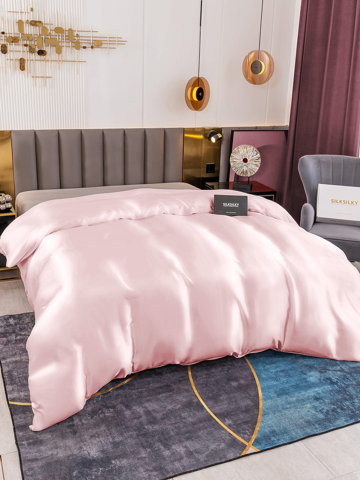 [Rosa] SilkSilky-ES 19Momme Seda Pura Duvet Cover 002
