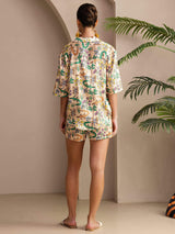 [Cocodrilo Arena] SilkSilky-ES Short Sleeve Notch Collar Pijamas de mujer 002
