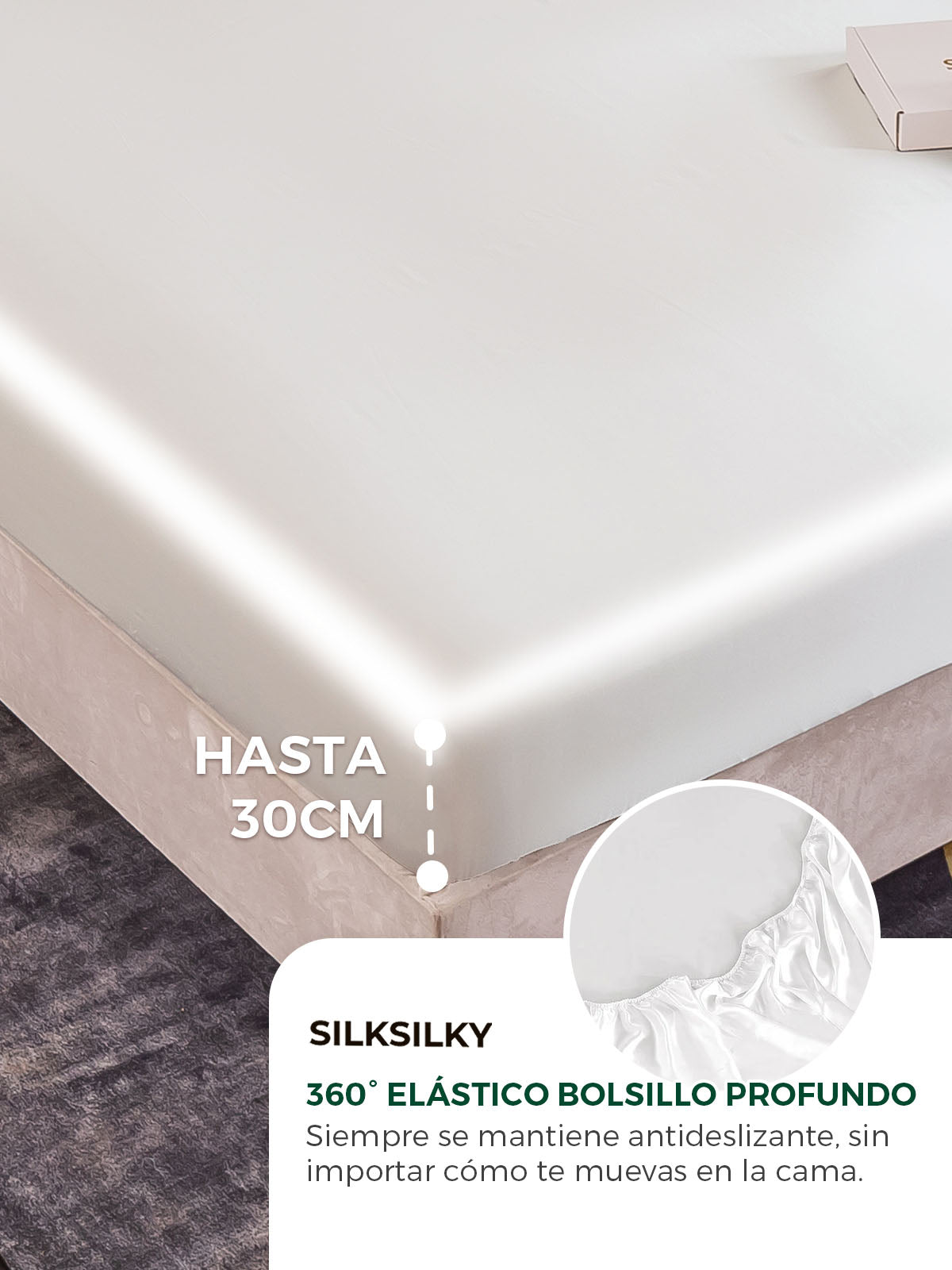 [Blanco] SilkSilky-ES 19Momme Seda Pura Sheet 004
