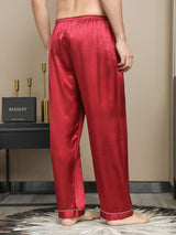 [Rojo] SilkSilky-ES Seda Pura Mens Sleep Bottoms 002,