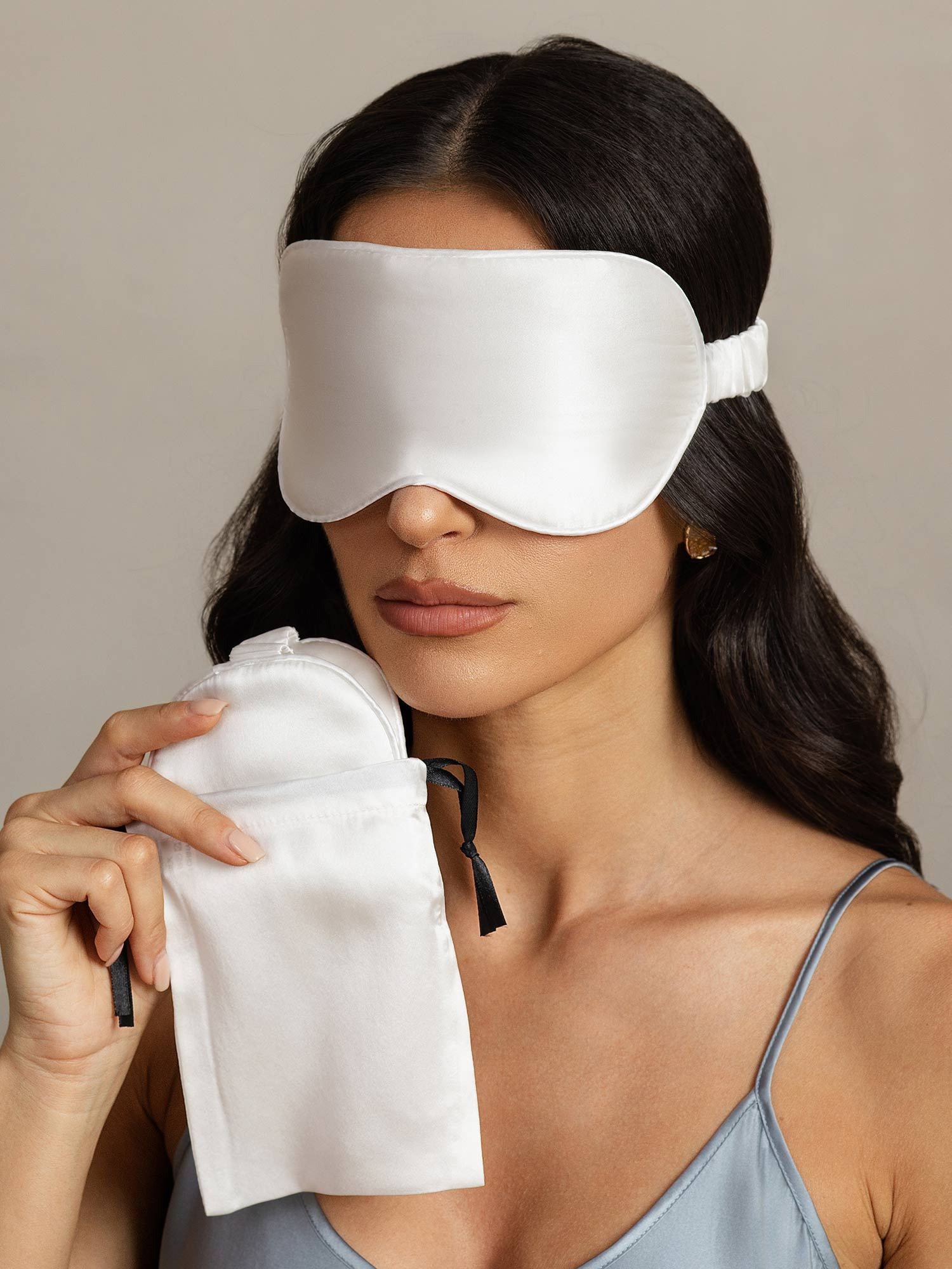 [Blanco] SilkSilky-ES Seda Pura Eye Mask 008