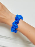 SilkSilky ES 19Momme Seda Pura Scrunchie Azul 012