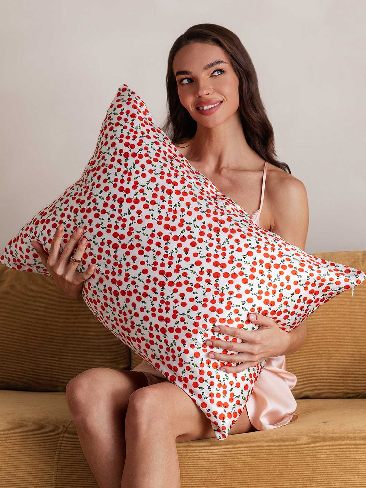 Funda De Almohada 100% Seda Pura Orgánica Estampada