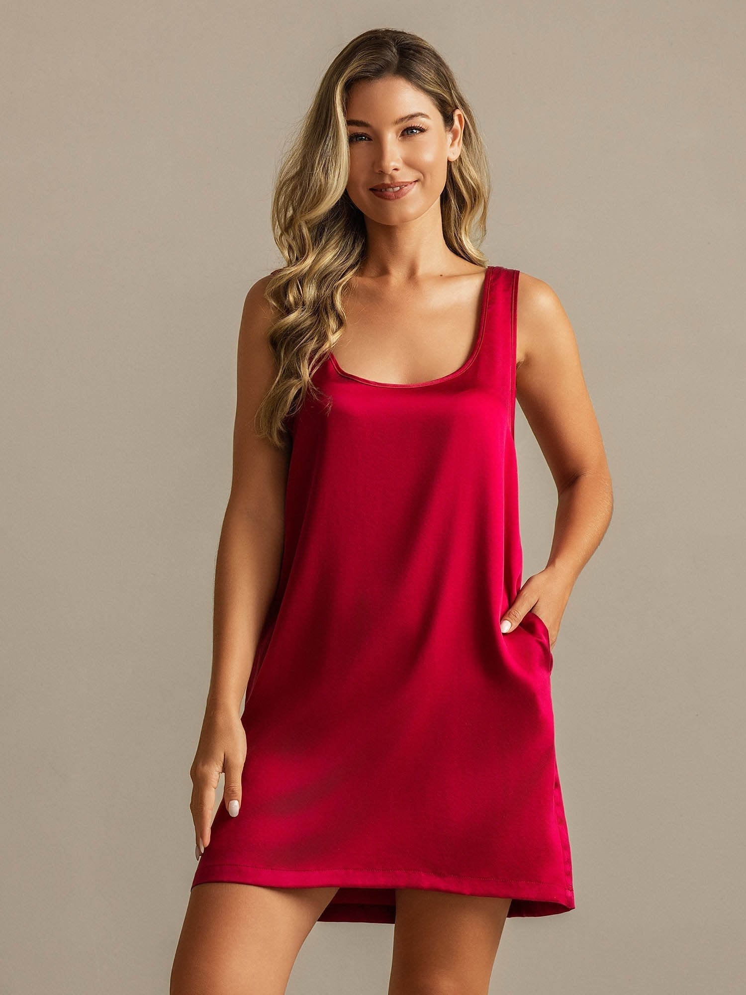 [Vino] SilkSilky-ES 19Momme Seda Nightgown 001,