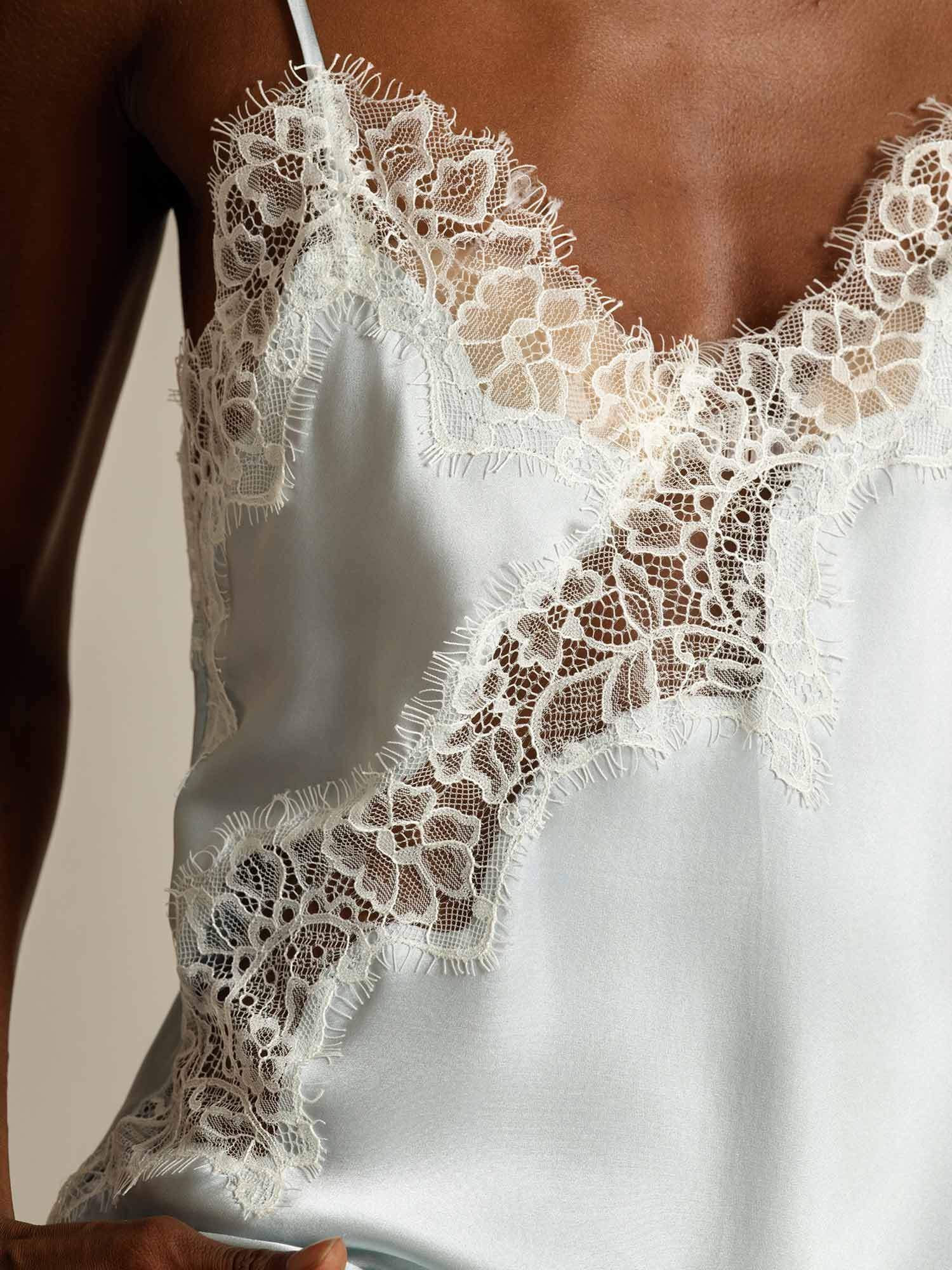 [AzulClaro] SilkSilky-ES Seda Pura Camisoles 004