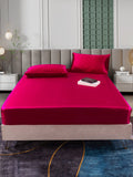 SilkSilky ES 25Momme Seda Pura Bedding Set Vino 002