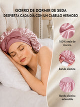 [Rosa] SilkSilky-ES Gorros De Dormir 005