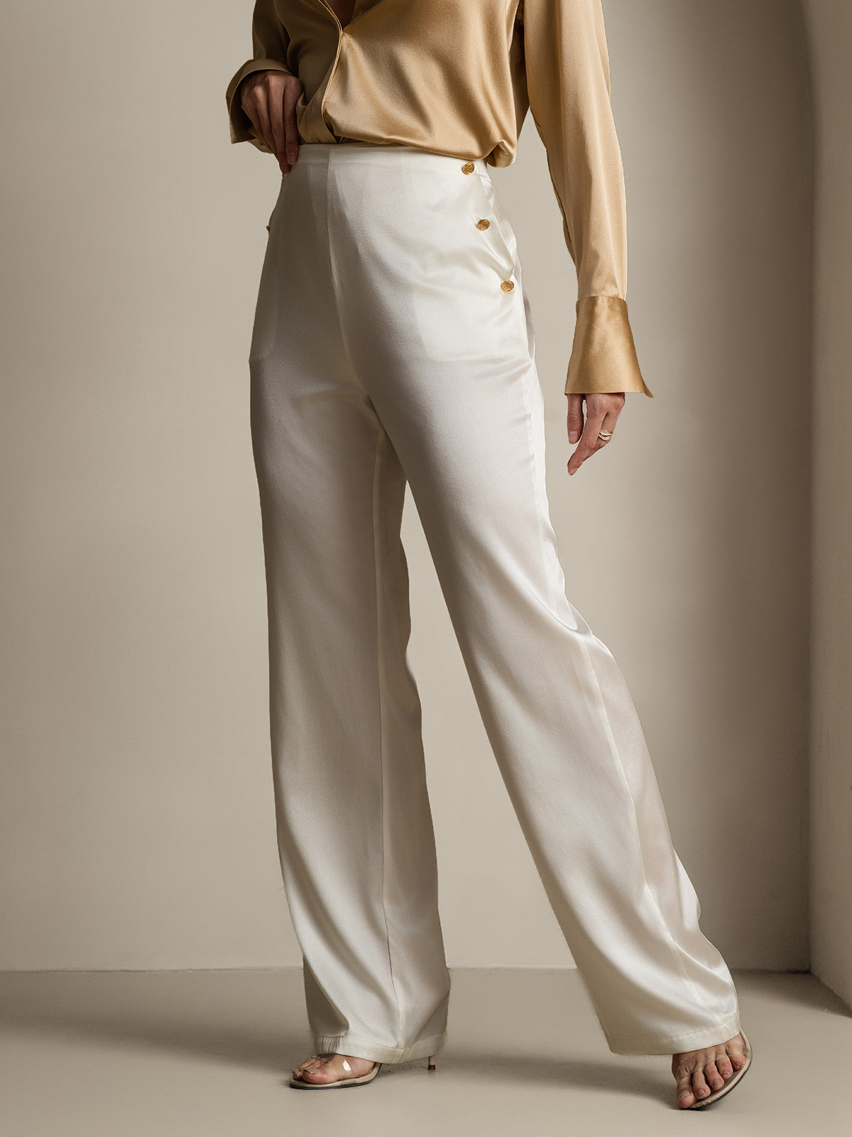 [Blanco] SilkSilky-ES 19Momme Seda Womens Pants 006