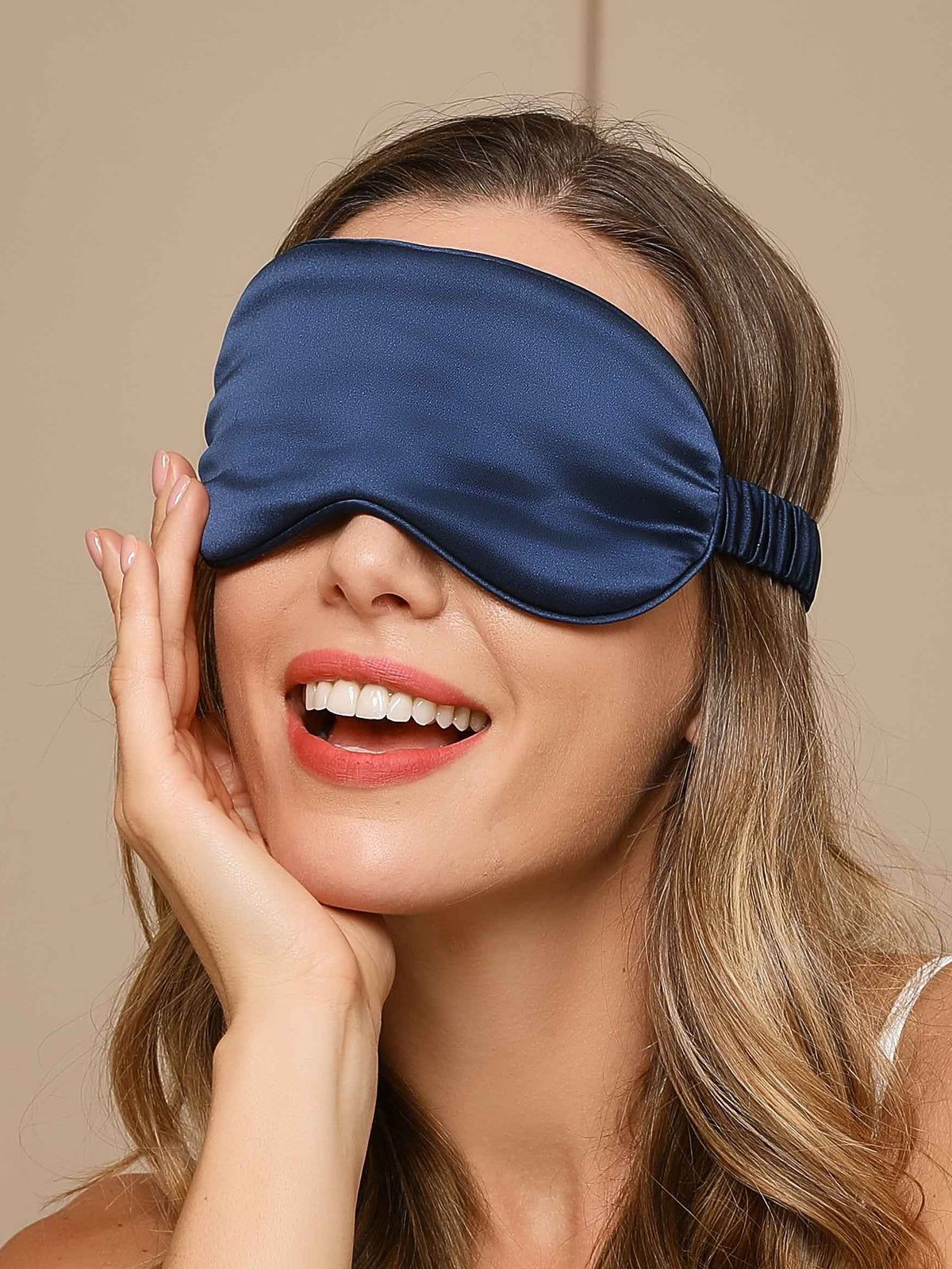 SilkSilky-ES 19Momme Seda Pura Eye Mask AzulOscuro 002