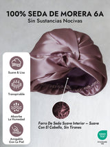 [Malva Pálido] SilkSilky-ES Gorros De Dormir 003