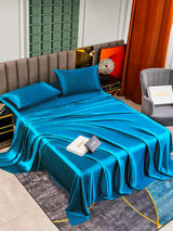 [Azul Real] SilkSilky-ES 25Momme Juego de ropa de cama 005