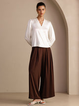 [Blanco] SilkSilky-ES Long Sleeve Blouse 006