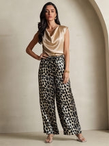 [Leopardo] SilkSilky-ES Seda Pura Womens Pants 001,