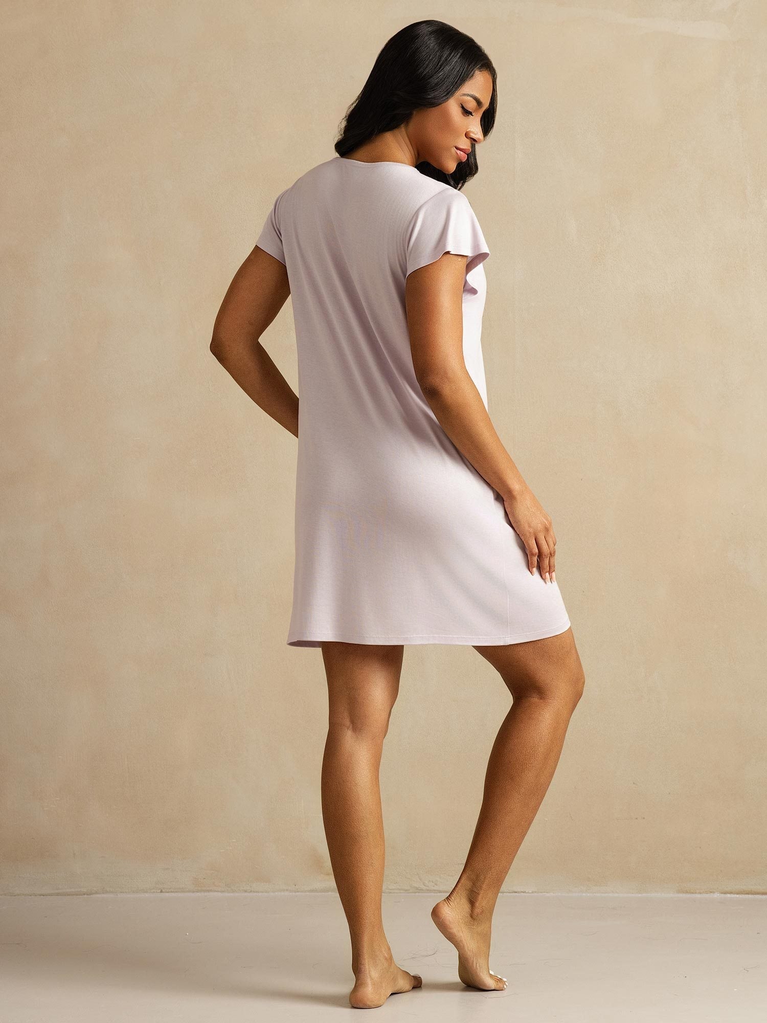 [Lavanda] SilkSilky-ES Seda Pura Nightgown 002,