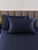 [Azul Oscuro] SilkSilky-ES 22Momme Seda Pura Pillowcase 001