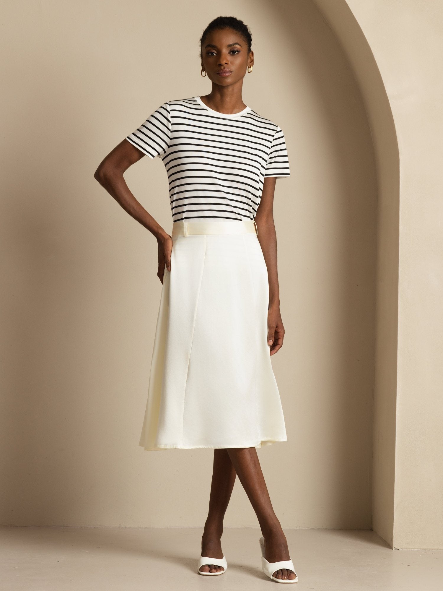 [Marfil] SilkSilky-ES 19Momme Seda Skirt 004