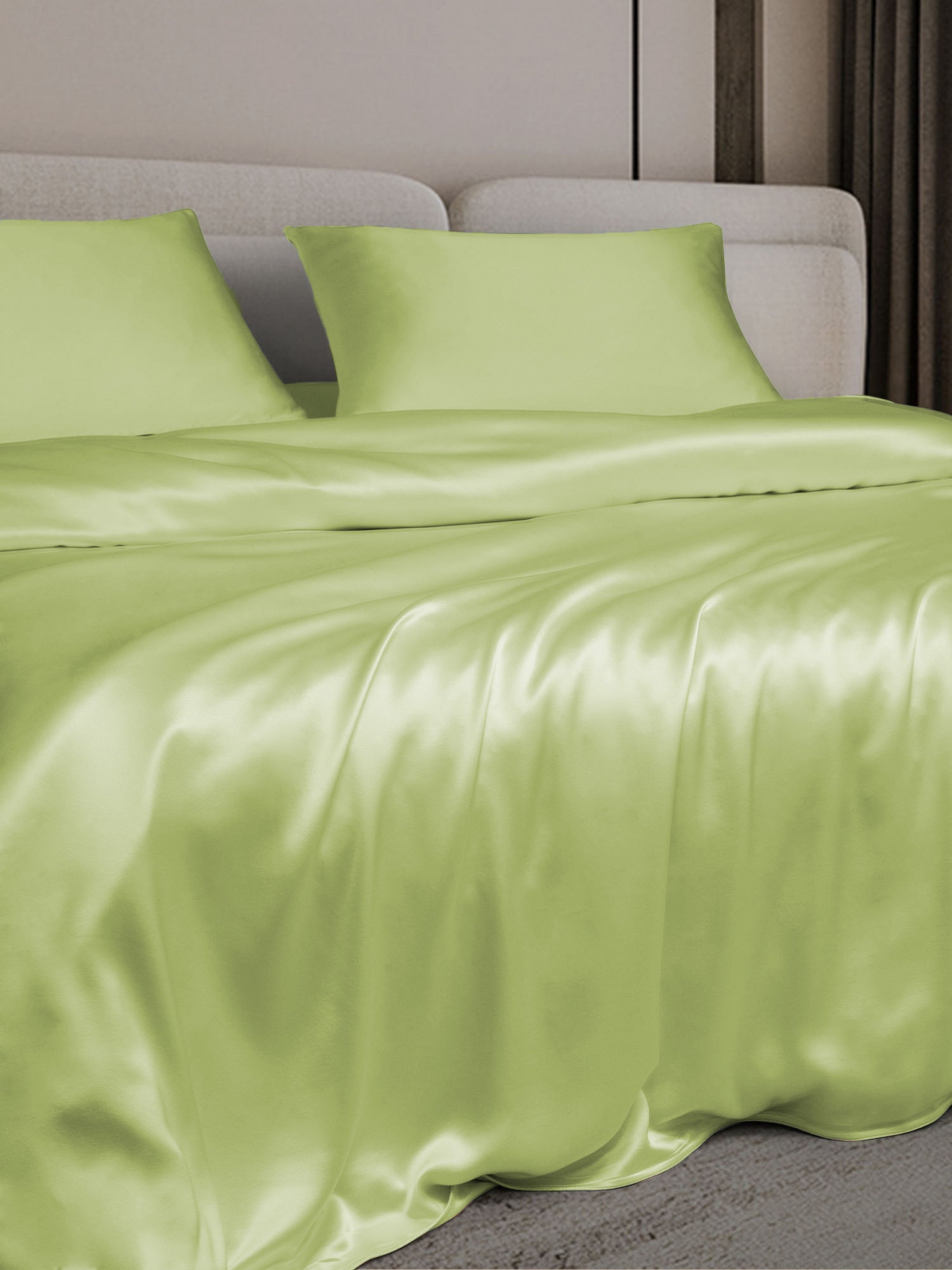 [Menta Verde] SilkSilky-ES 19Momme Juego de ropa de cama 003