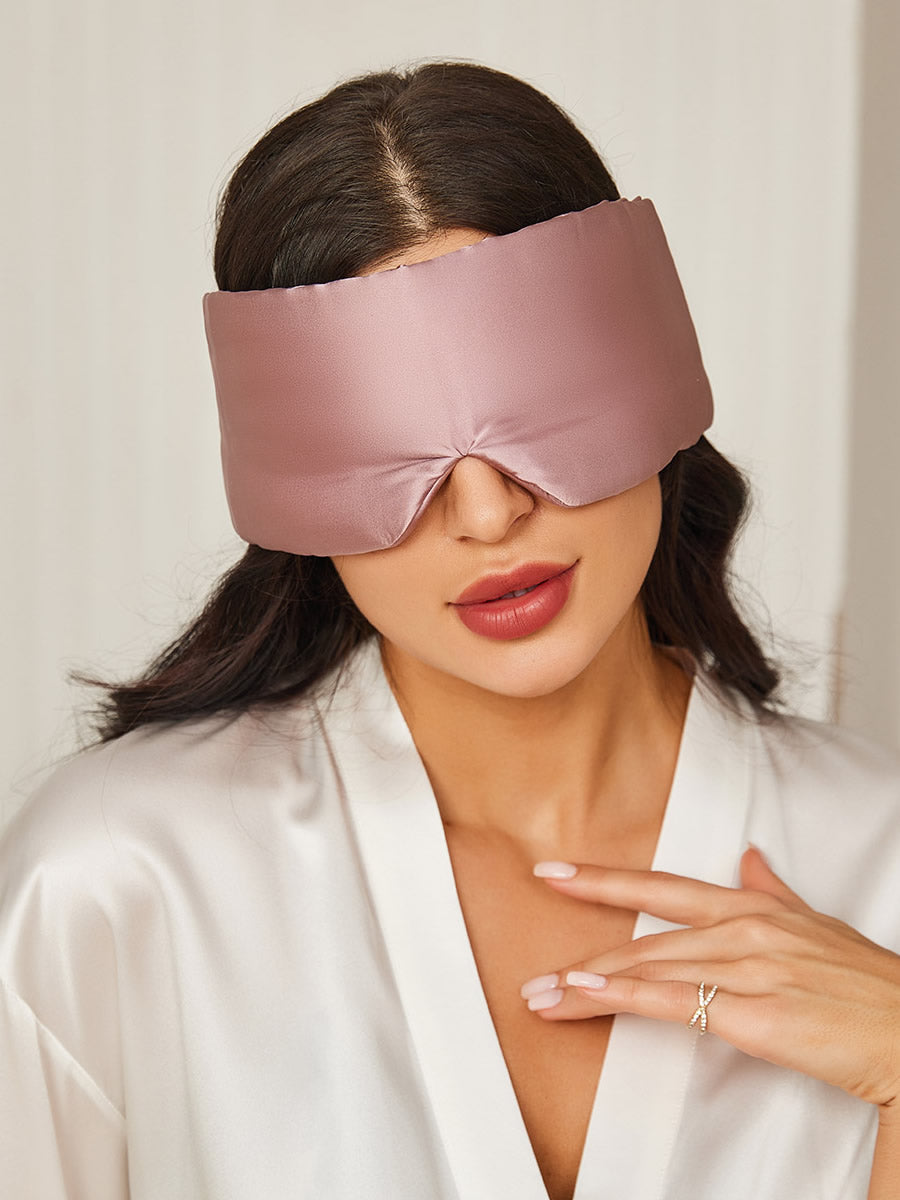[Malva Pálido] SilkSilky-ES 19Momme Seda Pura Eye Mask 001