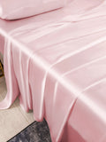 SilkSilky ES 25Momme Seda Pura Bedding Set Rosa 005