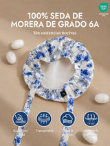 [Porcelana Azul Y Blanca] SilkSilky-ES Gorros De Dormir 002