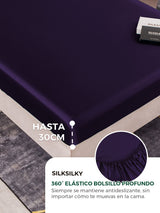 [Morado Oscuro] SilkSilky-ES 25Momme Sábana 004