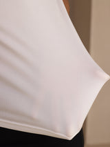 [Blanco] SilkSilky-ES Half Sleeve Camisetas de Mujer 004