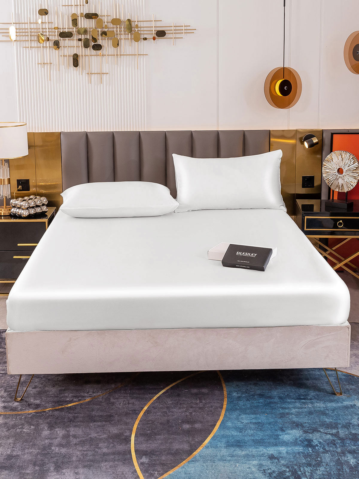 [Blanco] SilkSilky-ES 19Momme Seda Pura Bedding Set 002