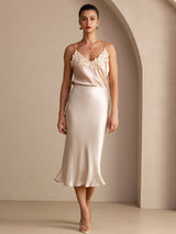 [Beige] SilkSilky-ES Falda 005