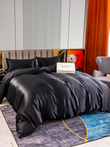 [Negro] SilkSilky-ES 22Momme Juego de ropa de cama 002