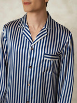 [Raya Marina] SilkSilky-ES 19Momme Seda Pura Mens Pajamas 006,