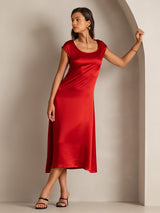 [Vino] SilkSilky-ES Cap Sleeve Vestido 004