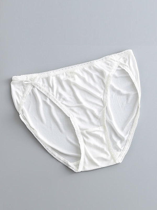 [Blanco] SilkSilky-ES Tejido de seda Panty 005