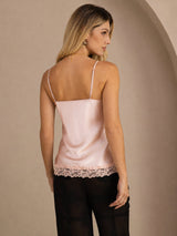 [Rosa] SilkSilky-ES V Neck Top de tirantes 002