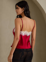 [Vino] SilkSilky-ES Spaghetti Strap V Neck Top de tirantes 002