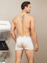 [Beige] SilkSilky-ES Seda Pura Mens Underwear 002,
