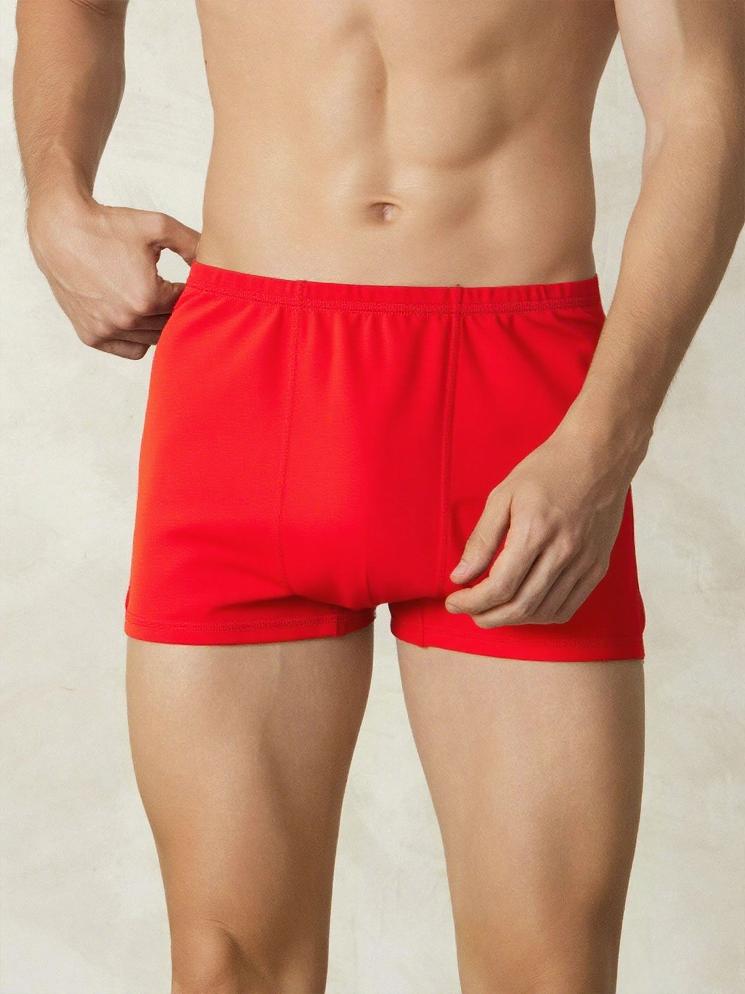[Rojo] SilkSilky-ES Tejido de seda Mens Underwear 002