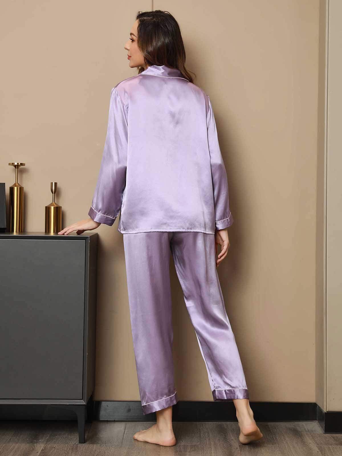[Lavanda] SilkSilky-ES Seda Pura Womens Pajamas 002