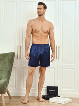 [Azul Oscuro] SilkSilky-ES Mens Sleep Bottoms 005