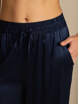 [AzulOscuro] SilkSilky-ES 19Momme Womens Pants 006