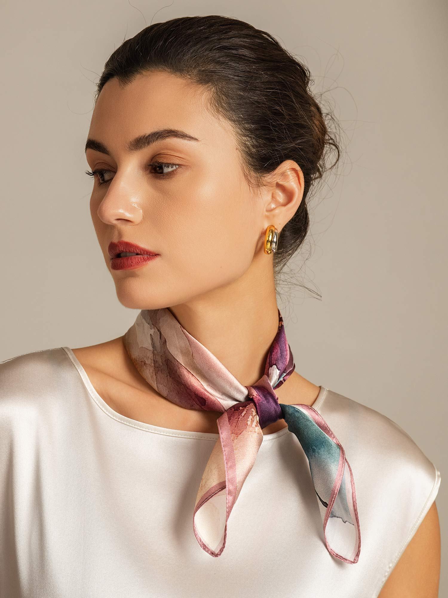 [P102] SilkSilky-ES Seda Pura Scarf 004,