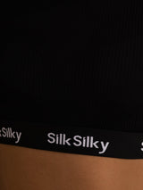 [Negro] SilkSilky-ES Sleeveless Crew Neck Top de tirantes 007