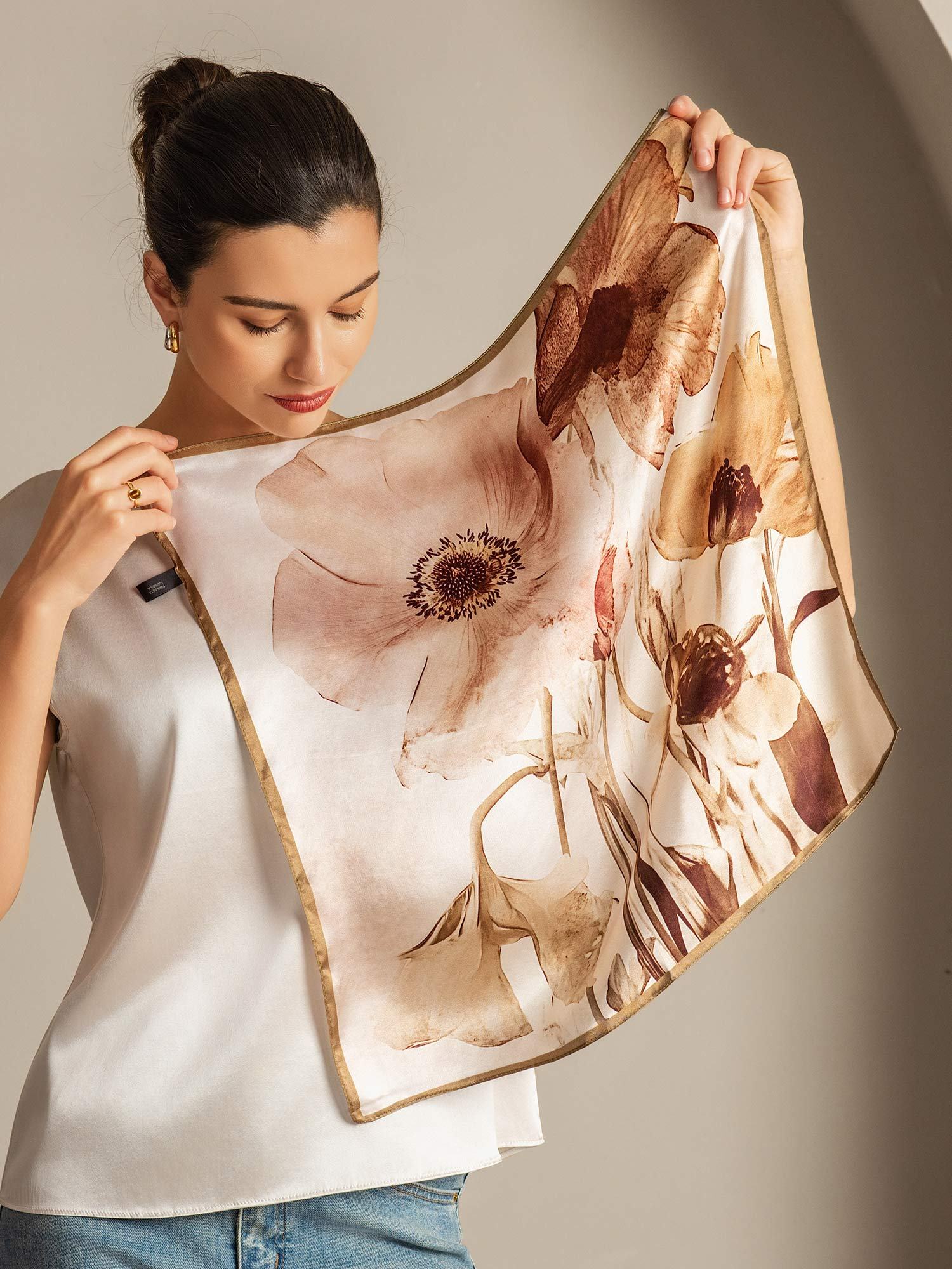 [P092] SilkSilky-ES Seda Pura Scarf 002