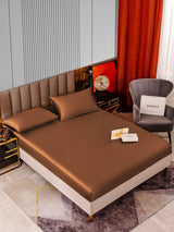 [Café] SilkSilky-ES 22Momme Juego de ropa de cama 002