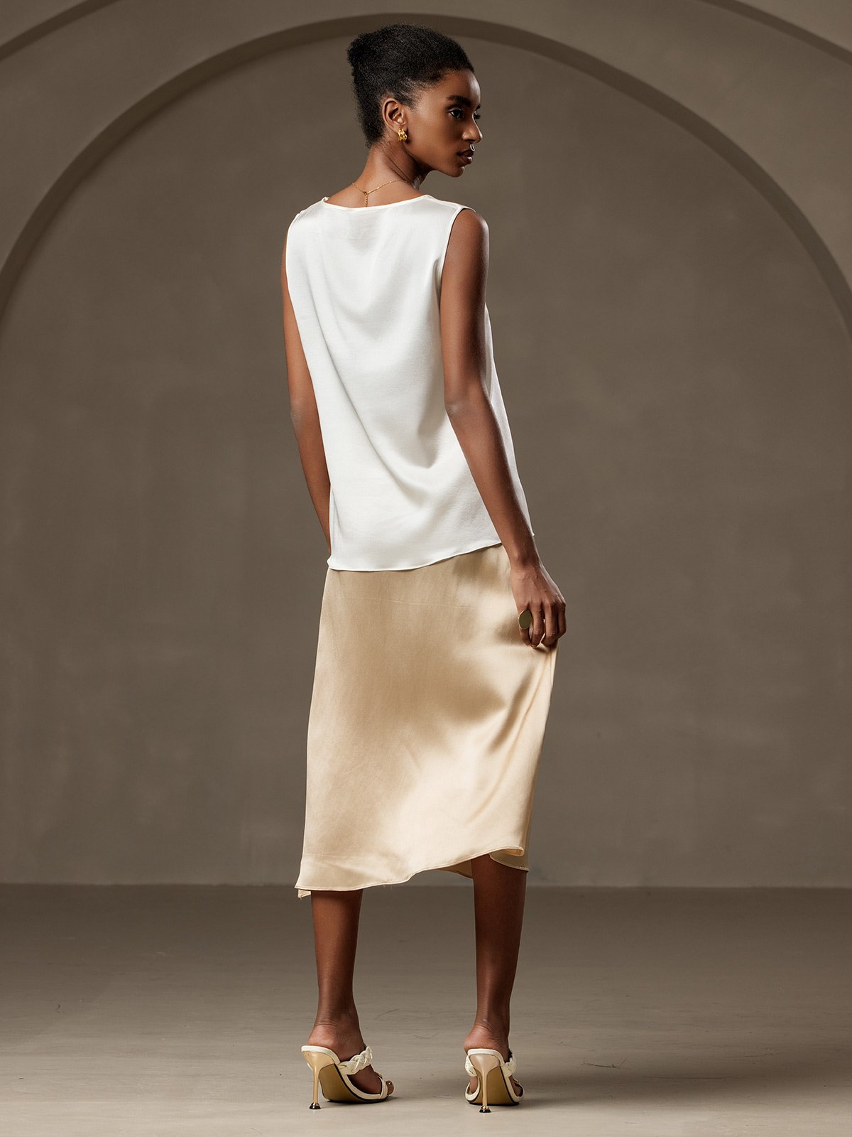 [Blanco] SilkSilky-ES 19Momme Seda Camisoles 002