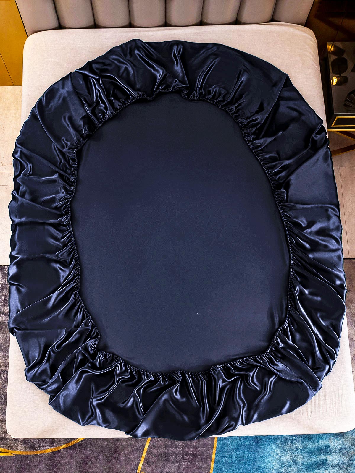 [Azul Oscuro] SilkSilky-ES 25Momme Seda Pura Bedding Set 003