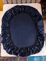 [Azul Oscuro] SilkSilky-ES 25Momme Juego de ropa de cama 003