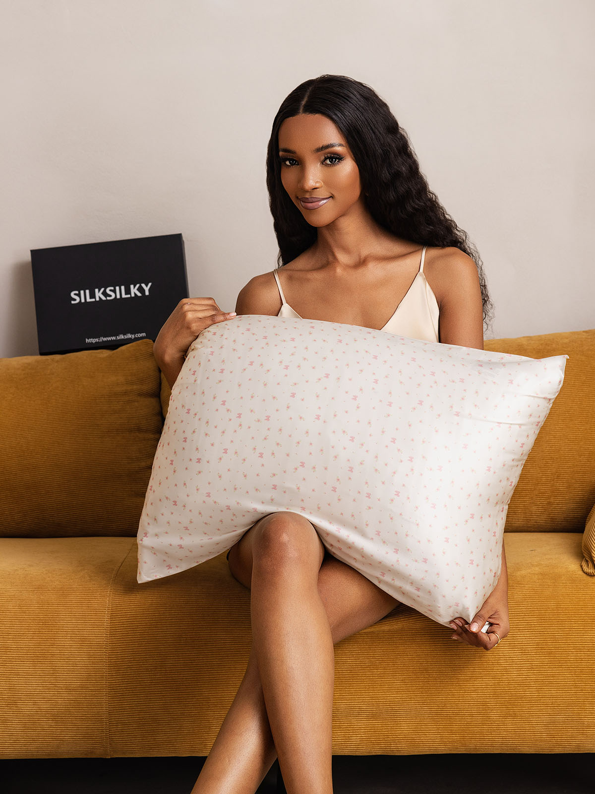 Funda De Almohada 100% Seda Pura Orgánica Estampada