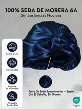 [Azul Oscuro] SilkSilky-ES Gorros De Dormir 003