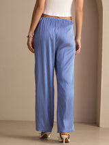 [Raya Diplomática Azul] SilkSilky-ES Womens Pants 002